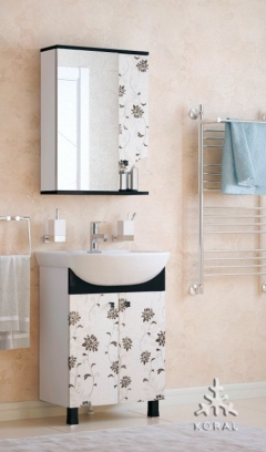 Комплект мебели для ванной Corozo Koral Хризантема 60 Белый